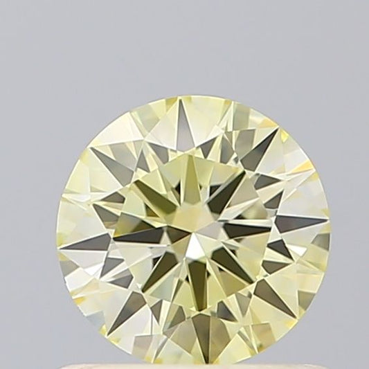 Lab-Grown ROUND Diamond - 0.6 Carat, Fancy Yellow Color, VVS2 Clarity | Sustainable Luxury, Dazzling Brilliance | IGI | Certified LG614329735