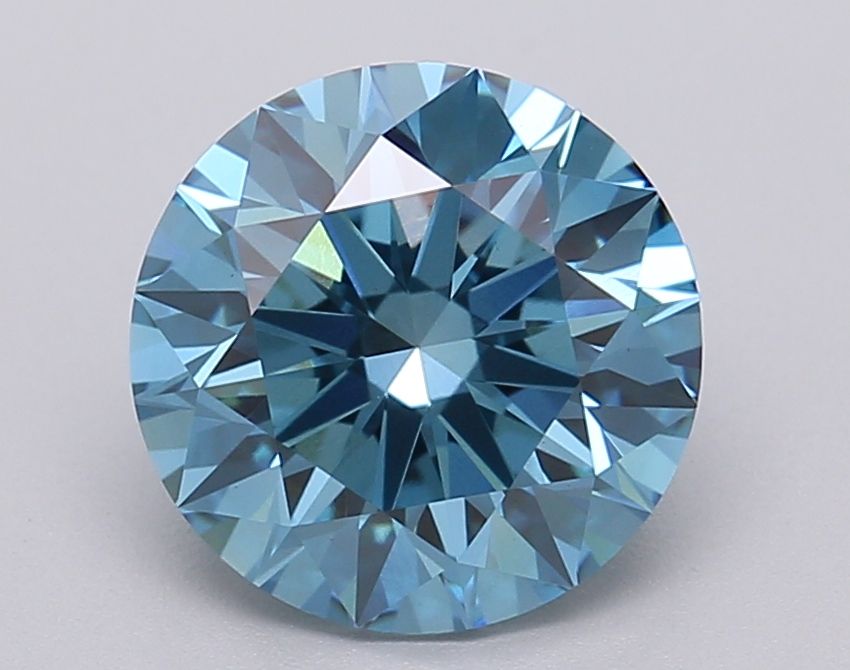 Lab-Grown ROUND Diamond - 2.01 Carat, Fancy Vivid Blue Color, VS1 Clarity | Sustainable Luxury, Dazzling Brilliance | IGI | Certified LG613349390