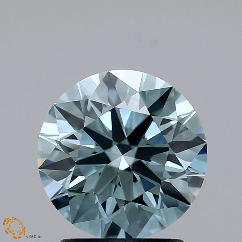 Lab-Grown ROUND Diamond - 1.71 Carat, Fancy Light Blueish Green Color, VS1 Clarity | Sustainable Luxury, Dazzling Brilliance | IGI | Certified LG371903817