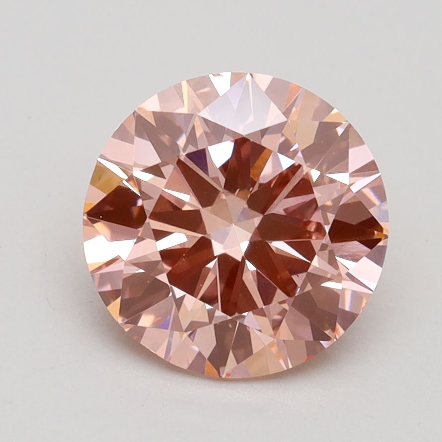 Lab-Grown ROUND Diamond - 2 Carat, Fancy Intense Pink Color, VS2 Clarity | Sustainable Luxury, Dazzling Brilliance | IGI | Certified LG534244404