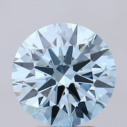 Lab-Grown ROUND Diamond - 3.24 Carat, Fancy Intense Blue Color, VS1 Clarity | Sustainable Luxury, Dazzling Brilliance | IGI | Certified LG620448593