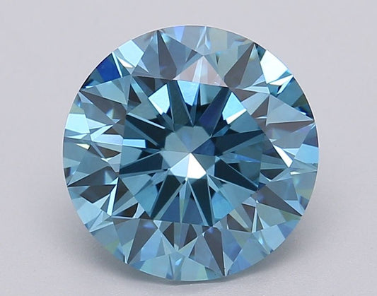 Lab-Grown ROUND Diamond - 2.5 Carat, Fancy Vivid Blue Color, VS1 Clarity | Sustainable Luxury, Dazzling Brilliance | IGI | Certified LG613349397