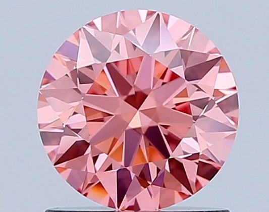 Lab-Grown ROUND Diamond - 1.01 Carat, Fancy Vivid Pink Color, VS1 Clarity | Sustainable Luxury, Dazzling Brilliance | IGI | Certified LG647424607