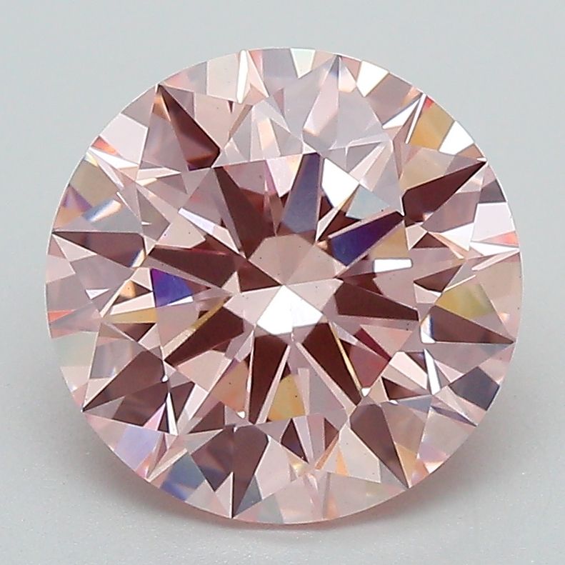 Lab-Grown ROUND Diamond - 3.09 Carat, Fancy Intense Pink Color, VS1 Clarity | Sustainable Luxury, Dazzling Brilliance | IGI | Certified LG630437140