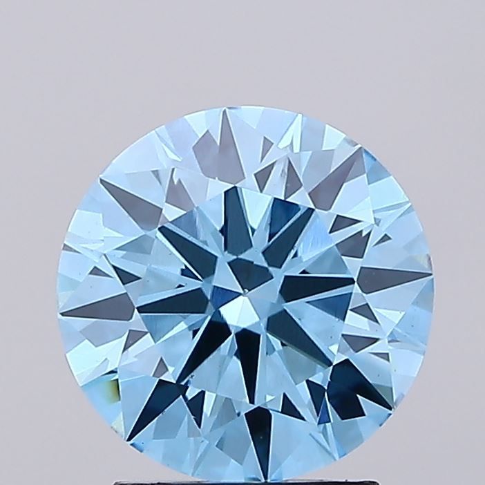 Lab-Grown ROUND Diamond - 2.36 Carat, Fancy Vivid Blue Color, VS1 Clarity | Sustainable Luxury, Dazzling Brilliance | IGI | Certified LG581309929