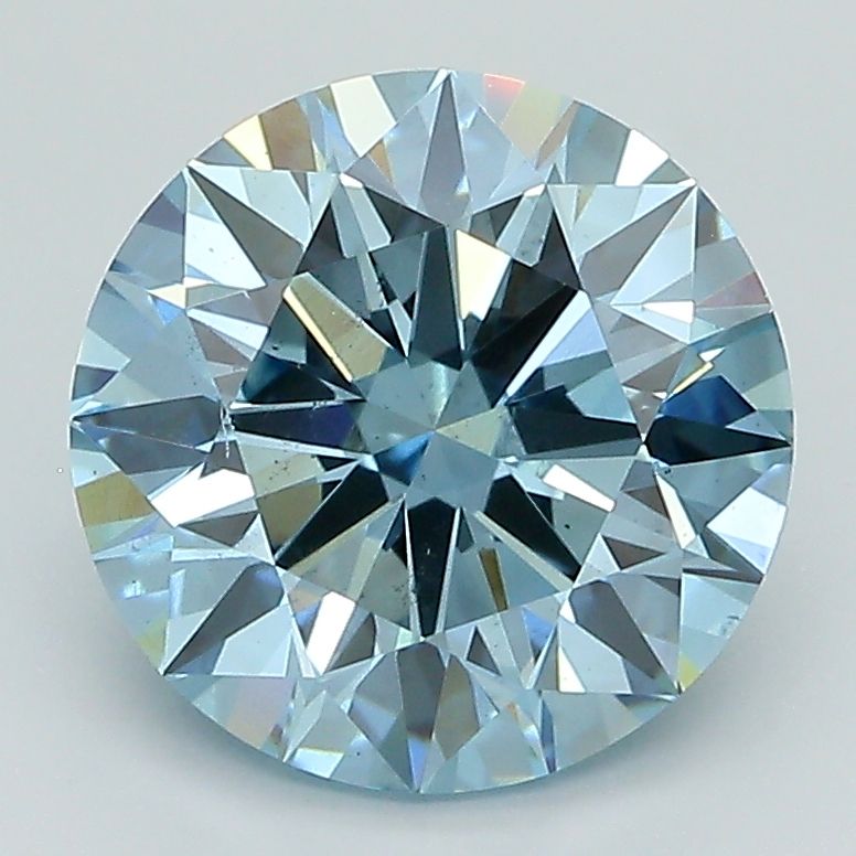 Lab-Grown ROUND Diamond - 3 Carat, Fancy Vivid Blue Color, VS2 Clarity | Sustainable Luxury, Dazzling Brilliance | IGI | Certified LG625412521