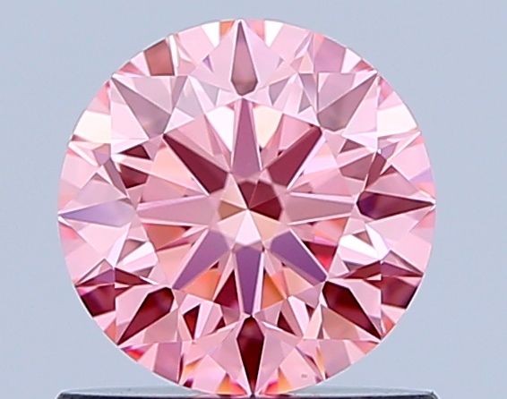 Lab-Grown ROUND Diamond - 0.77 Carat, Fancy Vivid Pink Color, VVS2 Clarity | Sustainable Luxury, Dazzling Brilliance | IGI | Certified LG647424760