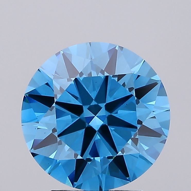 Lab-Grown ROUND Diamond - 3.22 Carat, Fancy Vivid Blue Color, VS1 Clarity | Sustainable Luxury, Dazzling Brilliance | IGI | Certified LG578341428