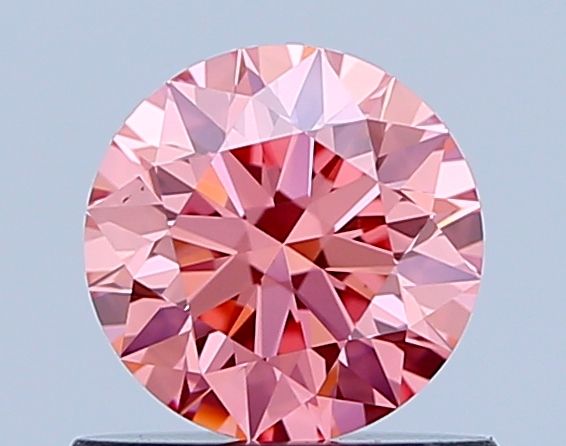 Lab-Grown ROUND Diamond - 0.65 Carat, Fancy Vivid Pink Color, VVS2 Clarity | Sustainable Luxury, Dazzling Brilliance | IGI | Certified LG647492089