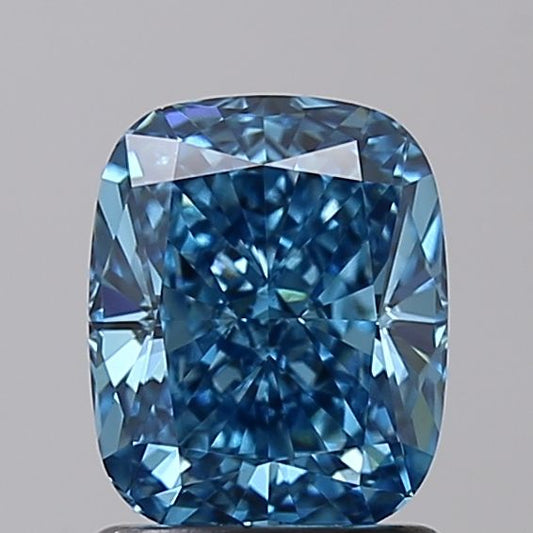 Lab-Grown CUSHION BRILLIANT Diamond - 1.43 Carat, Fancy Blue Color, VS1 Clarity | Sustainable Luxury, Dazzling Brilliance | NONE | Certified purelabdiamonds926360233