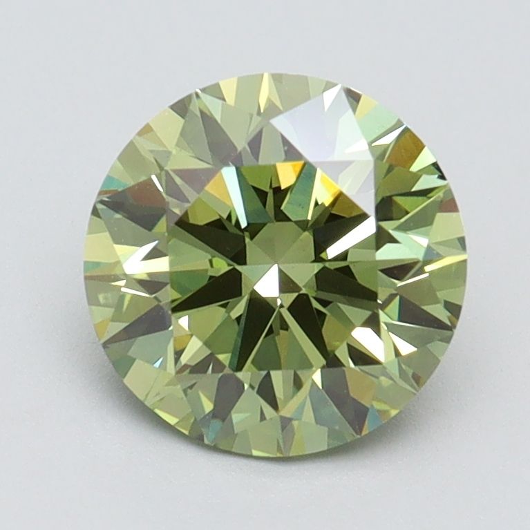 Lab-Grown ROUND Diamond - 1.61 Carat, Fancy Vivid Green Color, VS1 Clarity | Sustainable Luxury, Dazzling Brilliance | IGI | Certified LG595381751