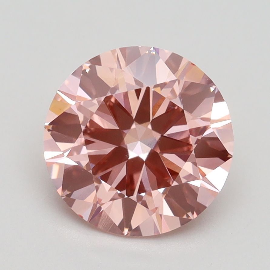 Lab-Grown ROUND Diamond - 2.08 Carat, Fancy Vivid Pink Color, VS1 Clarity | Sustainable Luxury, Dazzling Brilliance | IGI | Certified LG528227102