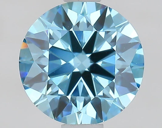 Lab-Grown ROUND Diamond - 1.07 Carat, Fancy Vivid Blue Color, VS1 Clarity | Sustainable Luxury, Dazzling Brilliance | IGI | Certified LG640457132