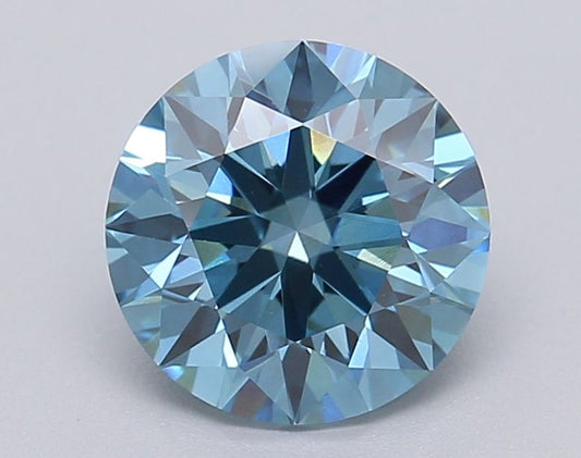 Lab-Grown ROUND Diamond - 1.52 Carat, Fancy Vivid Blue Color, VS1 Clarity | Sustainable Luxury, Dazzling Brilliance | IGI | Certified LG616403374