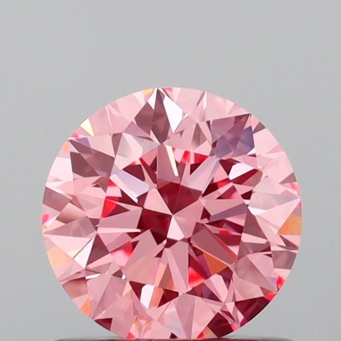 Lab-Grown ROUND Diamond - 0.73 Carat, Fancy Vivid Pink Color, VVS2 Clarity | Sustainable Luxury, Dazzling Brilliance | IGI | Certified LG640431150