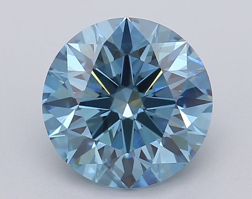 Lab-Grown ROUND Diamond - 2 Carat, Fancy Vivid Blue Color, VS2 Clarity | Sustainable Luxury, Dazzling Brilliance | IGI | Certified LG615361354