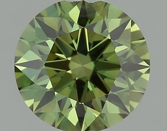 Lab-Grown ROUND Diamond - 0.7 Carat, Fancy Vivid Green Color, VS1 Clarity | Sustainable Luxury, Dazzling Brilliance | IGI | Certified LG642491375