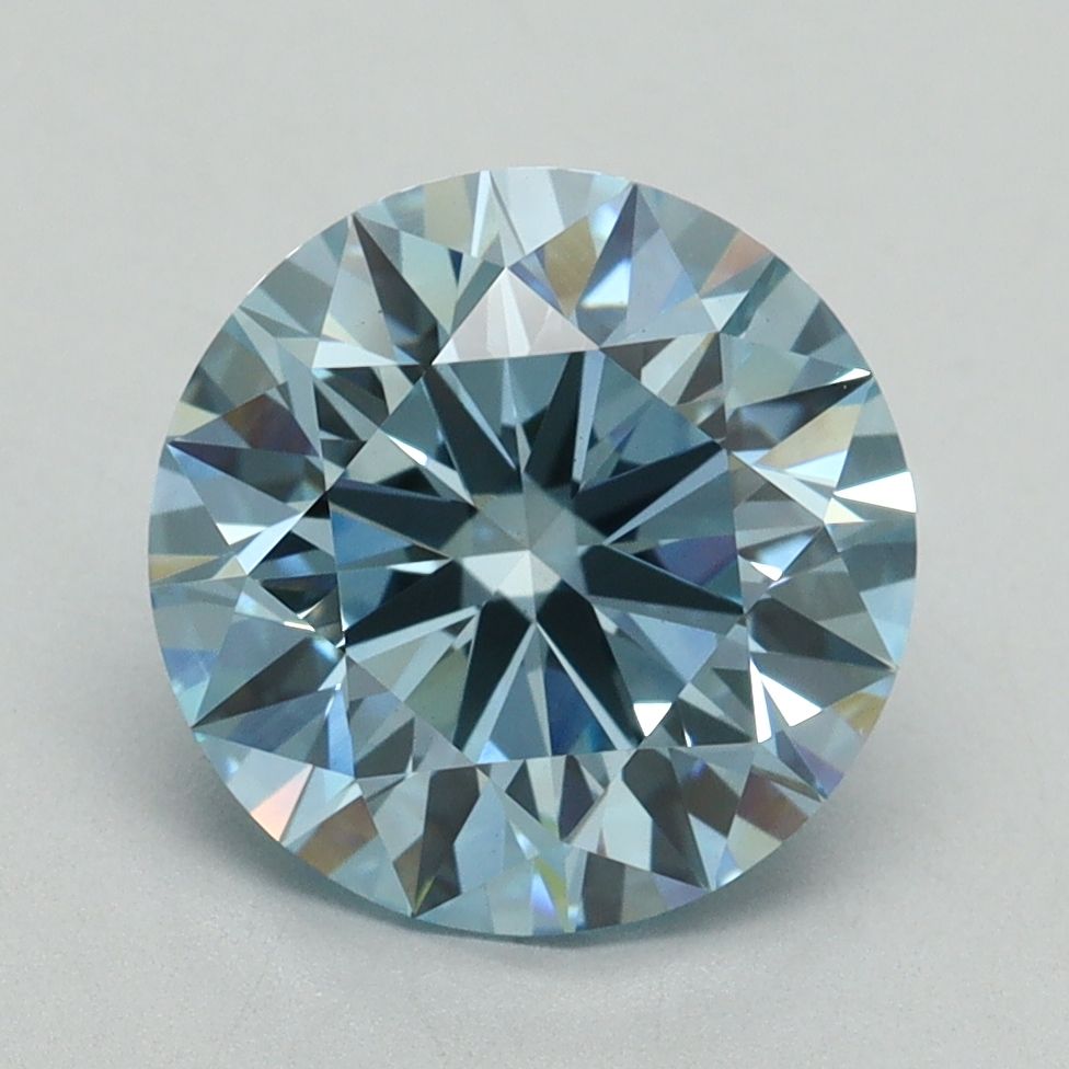 Lab-Grown ROUND Diamond - 3.05 Carat, Fancy Vivid Blue Color, VVS2 Clarity | Sustainable Luxury, Dazzling Brilliance | IGI | Certified LG636468771