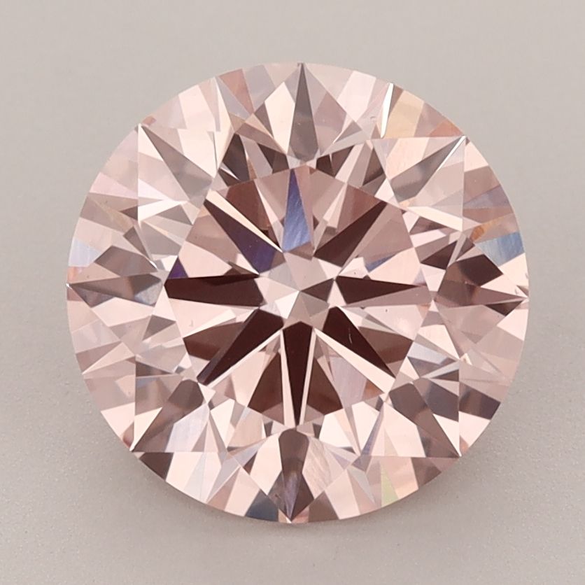 Lab-Grown ROUND Diamond - 3 Carat, Fancy Intense Brownish Pink Color, VS1 Clarity | Sustainable Luxury, Dazzling Brilliance | IGI | Certified 631417916