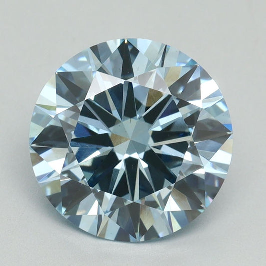 Lab-Grown ROUND Diamond - 3.71 Carat, Fancy Intense Blue Color, VS2 Clarity | Sustainable Luxury, Dazzling Brilliance | IGI | Certified LG636401502