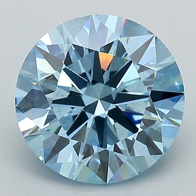 Lab-Grown ROUND Diamond - 2.02 Carat, Fancy Vivid Blue Color, VS2 Clarity | Sustainable Luxury, Dazzling Brilliance | IGI | Certified LG626416529