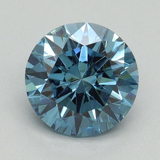 Lab-Grown ROUND Diamond - 1.12 Carat, Fancy Vivid Blue Color, VS2 Clarity | Sustainable Luxury, Dazzling Brilliance | IGI | Certified LG648434894