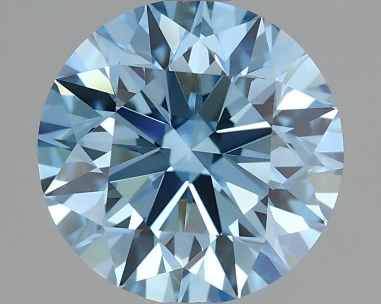 Lab-Grown ROUND Diamond - 2.5 Carat, Fancy Vivid Blue Color, VVS2 Clarity | Sustainable Luxury, Dazzling Brilliance | IGI | Certified LG636412122