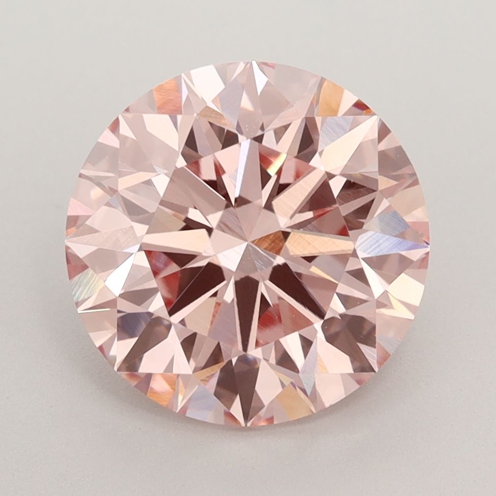 Lab-Grown ROUND Diamond - 3.15 Carat, Fancy Intense Pink Color, VVS2 Clarity | Sustainable Luxury, Dazzling Brilliance | IGI | Certified LG584354226