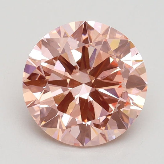 Lab-Grown ROUND Diamond - 2.3 Carat, Fancy Vivid Pink Color, VS2 Clarity | Sustainable Luxury, Dazzling Brilliance | IGI | Certified LG529285480