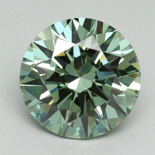 Lab-Grown ROUND Diamond - 3.01 Carat, Fancy Vivid Green Color, VVS2 Clarity | Sustainable Luxury, Dazzling Brilliance | IGI | Certified LG638466275