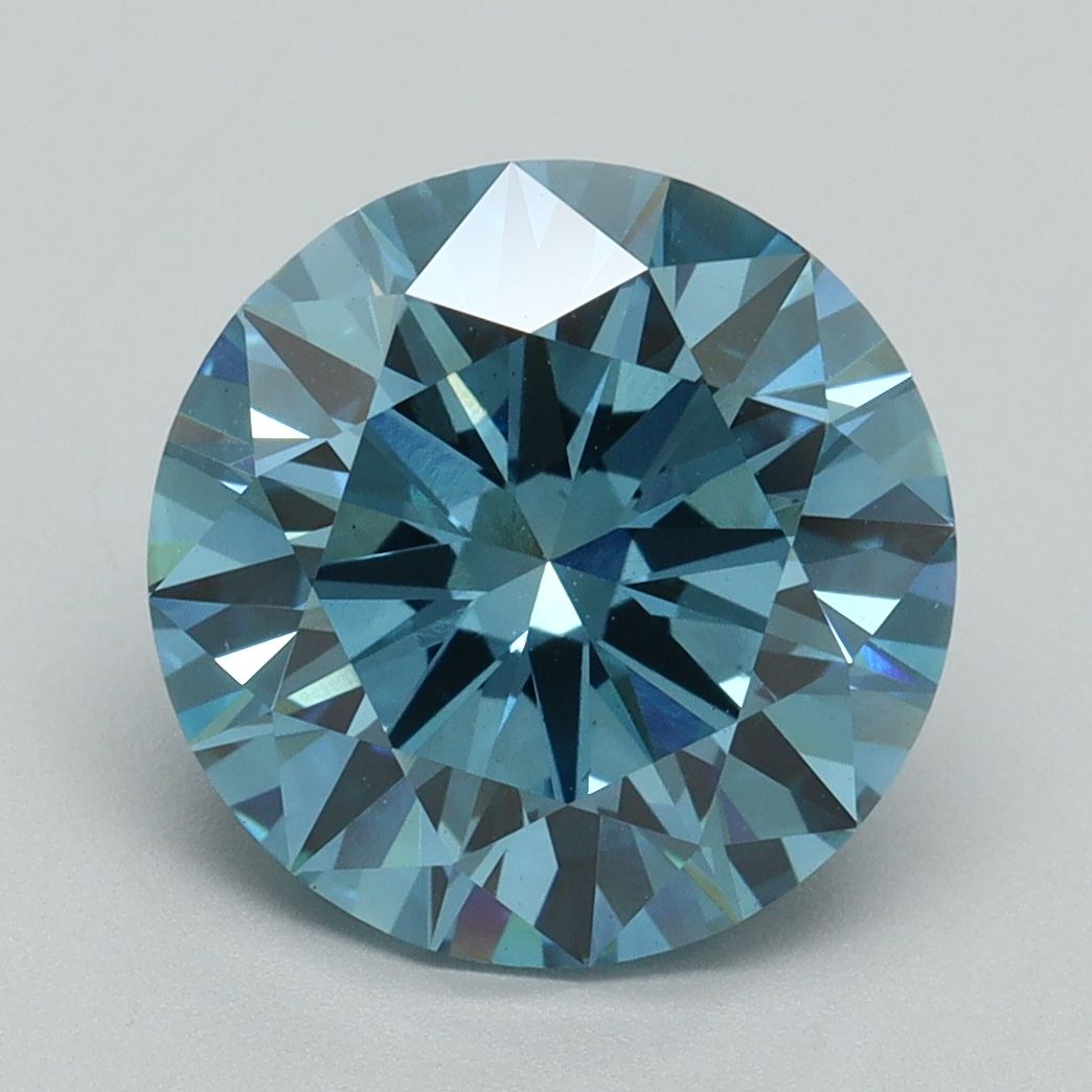 Lab-Grown ROUND Diamond - 4.01 Carat, Fancy Vivid Blue Color, VS1 Clarity | Sustainable Luxury, Dazzling Brilliance | IGI | Certified LG638454325