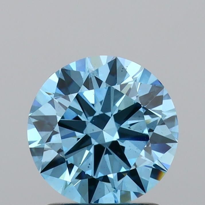 Lab-Grown ROUND Diamond - 1.5 Carat, Fancy Vivid Blue Color, VS2 Clarity | Sustainable Luxury, Dazzling Brilliance | IGI | Certified LG639416031