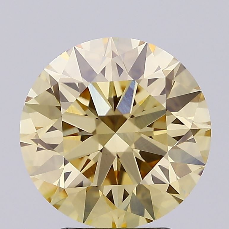 Lab-Grown ROUND Diamond - 3.79 Carat, Fancy Brownish Yellow Color, VVS2 Clarity | Sustainable Luxury, Dazzling Brilliance | IGI | Certified LG623449915