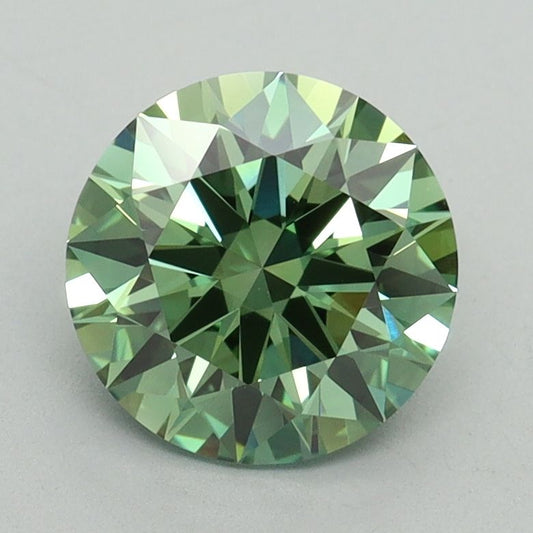 Lab-Grown ROUND Diamond - 1.7 Carat, Fancy Vivid Green Color, VVS1 Clarity | Sustainable Luxury, Dazzling Brilliance | IGI | Certified LG644418244