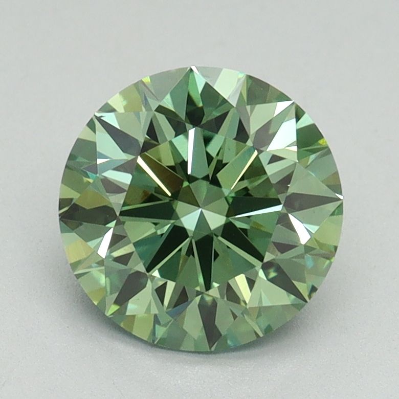 Lab-Grown ROUND Diamond - 1.6 Carat, Fancy Vivid Green Color, VS1 Clarity | Sustainable Luxury, Dazzling Brilliance | IGI | Certified LG644491393