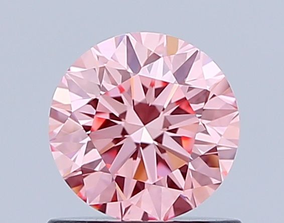 Lab-Grown ROUND Diamond - 0.77 Carat, Fancy Vivid Pink Color, VVS1 Clarity | Sustainable Luxury, Dazzling Brilliance | IGI | Certified LG639460800