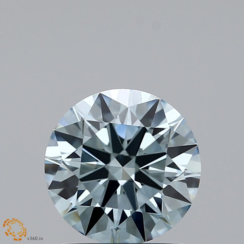 Lab-Grown ROUND Diamond - 1.16 Carat, Fancy Light Greenish Blue Color, VVS2 Clarity | Sustainable Luxury, Dazzling Brilliance | IGI | Certified LG371900488