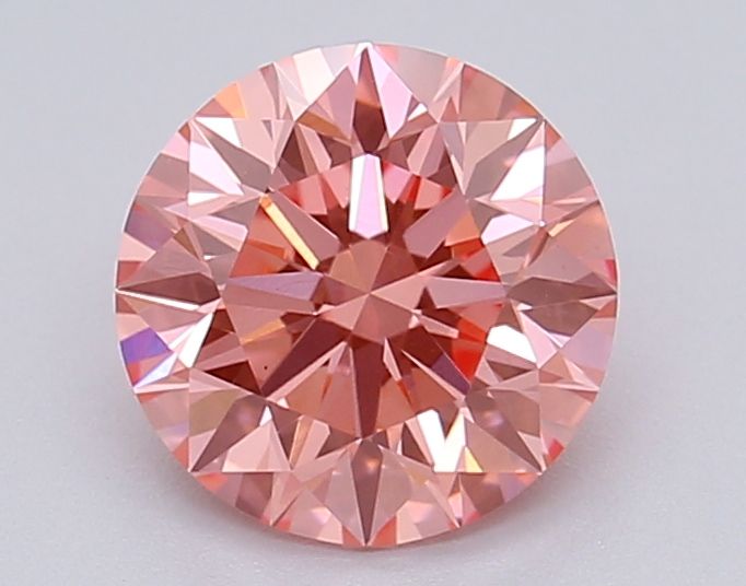 Lab-Grown ROUND Diamond - 1.05 Carat, Fancy Vivid Pink Color, VS1 Clarity | Sustainable Luxury, Dazzling Brilliance | IGI | Certified LG615367041