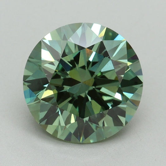 Lab-Grown ROUND Diamond - 3.05 Carat, Fancy Vivid Green Color, VS1 Clarity | Sustainable Luxury, Dazzling Brilliance | IGI | Certified LG636401498