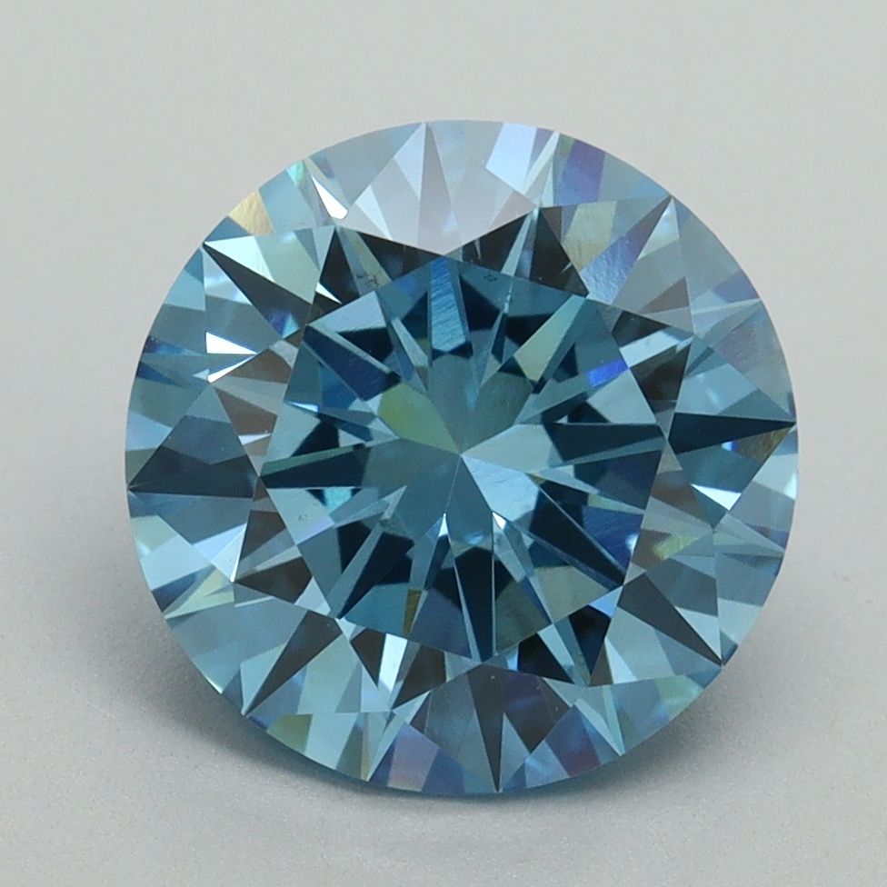 Lab-Grown ROUND Diamond - 3.5 Carat, Fancy Vivid Blue Color, VS1 Clarity | Sustainable Luxury, Dazzling Brilliance | IGI | Certified LG644430770