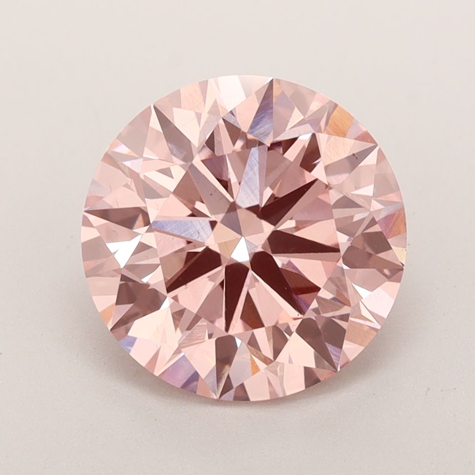 Lab-Grown ROUND Diamond - 3.15 Carat, Fancy Vivid Pink Color, VS2 Clarity | Sustainable Luxury, Dazzling Brilliance | IGI | Certified LG592364781