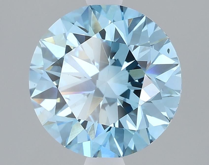 Lab-Grown ROUND Diamond - 2.05 Carat, Fancy Vivid Blue Color, VS2 Clarity | Sustainable Luxury, Dazzling Brilliance | IGI | Certified LG610317238