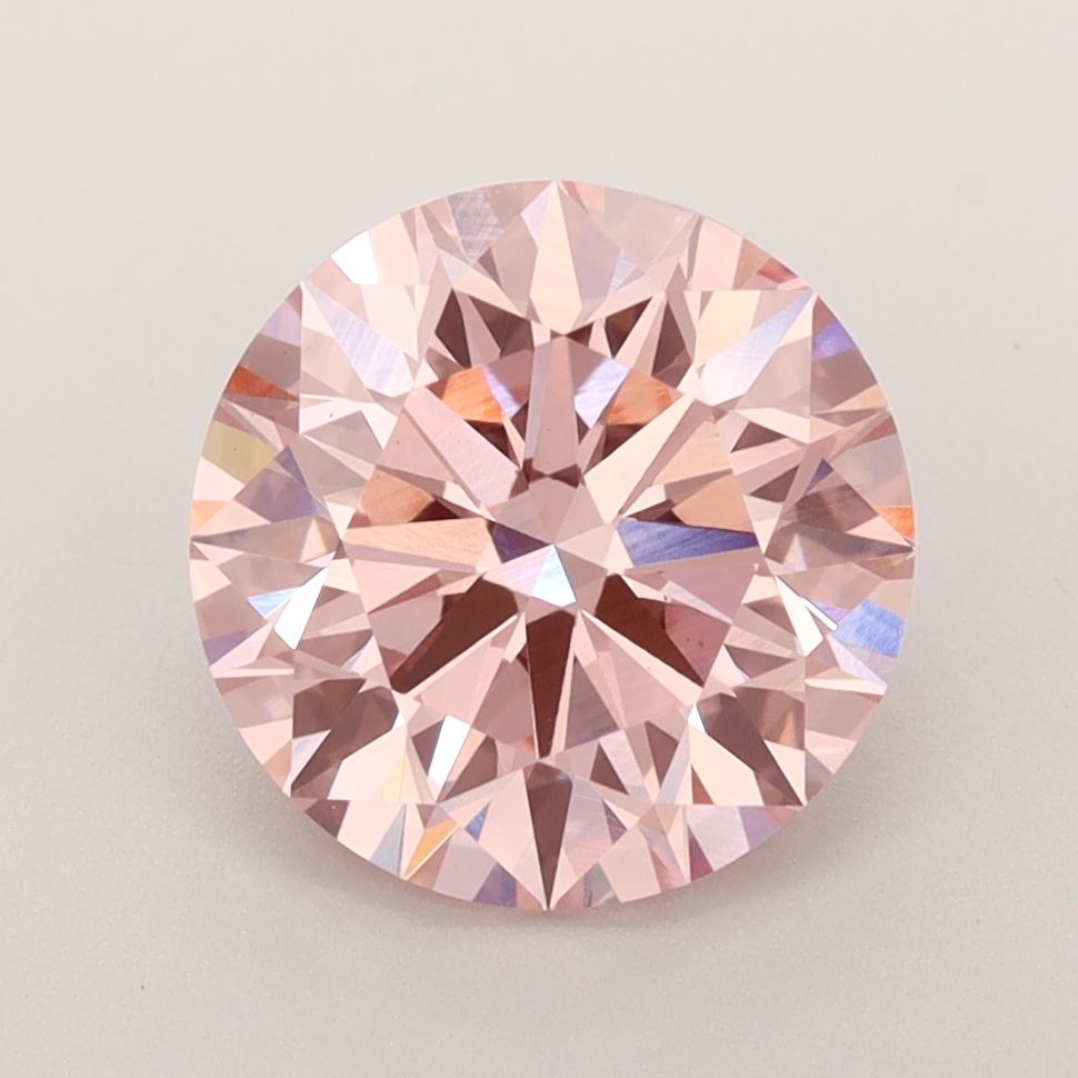 Lab-Grown ROUND Diamond - 3.02 Carat, Fancy Intense Pink Color, VS1 Clarity | Sustainable Luxury, Dazzling Brilliance | IGI | Certified LG584352266