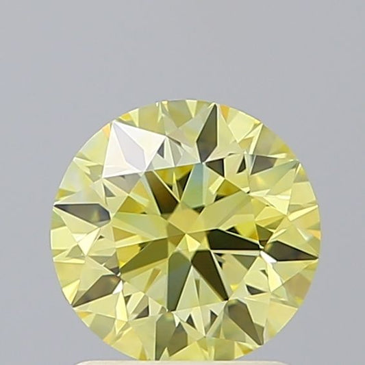 Lab-Grown ROUND Diamond - 1.23 Carat, Fancy Intense Yellow Color, VVS2 Clarity | Sustainable Luxury, Dazzling Brilliance | IGI | Certified LG603368445