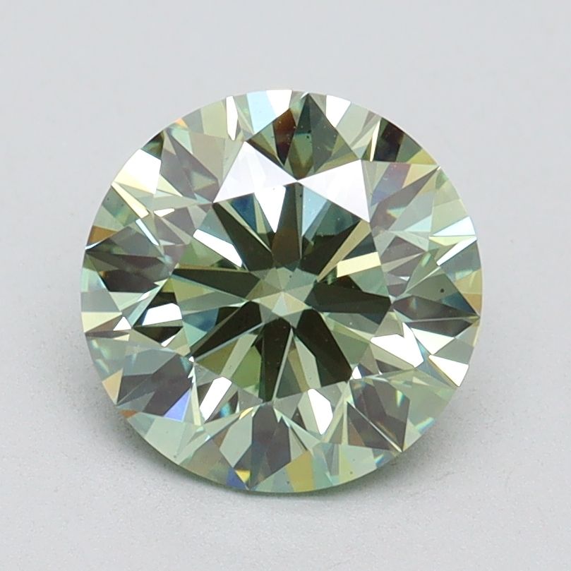 Lab-Grown ROUND Diamond - 1.71 Carat, Fancy Intense Green Color, VS2 Clarity | Sustainable Luxury, Dazzling Brilliance | IGI | Certified LG605333239