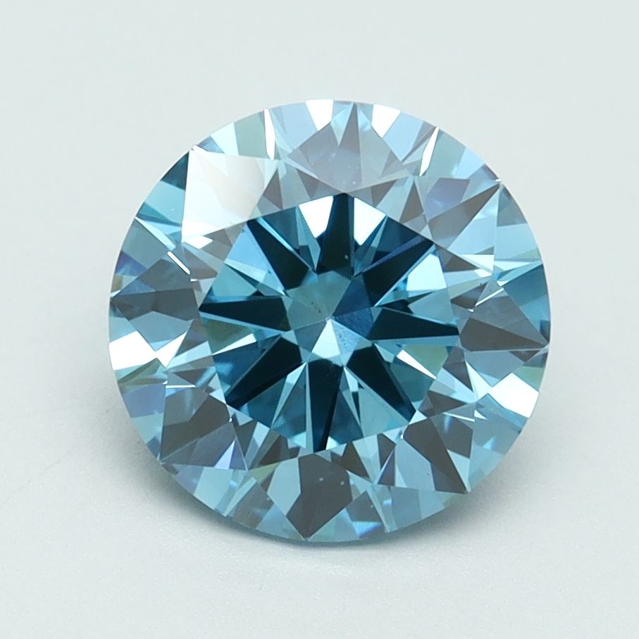 Lab-Grown ROUND Diamond - 2.21 Carat, Fancy Vivid Blue Color, VS1 Clarity | Sustainable Luxury, Dazzling Brilliance | IGI | Certified LG515200973