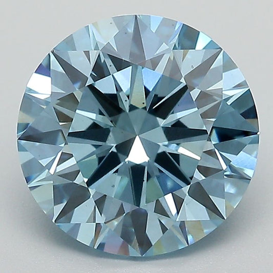 Lab-Grown ROUND Diamond - 3.5 Carat, Fancy Vivid Blue Color, VS1 Clarity | Sustainable Luxury, Dazzling Brilliance | IGI | Certified LG626416532