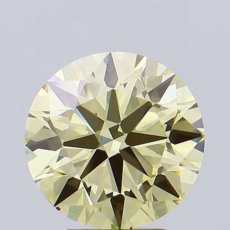 Lab-Grown ROUND Diamond - 3.4 Carat, Fancy Yellow Color, VVS2 Clarity | Sustainable Luxury, Dazzling Brilliance | IGI | Certified LG615362903