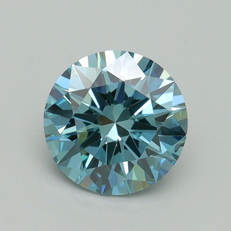 Lab-Grown ROUND Diamond - 1.06 Carat, Fancy Vivid Greenish Blue Color, VS2 Clarity | Sustainable Luxury, Dazzling Brilliance | IGI | Certified LG532244684