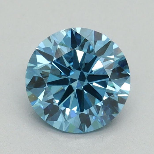 Lab-Grown ROUND Diamond - 1 Carat, Fancy Vivid Blue Color, VS2 Clarity | Sustainable Luxury, Dazzling Brilliance | IGI | Certified LG644491309